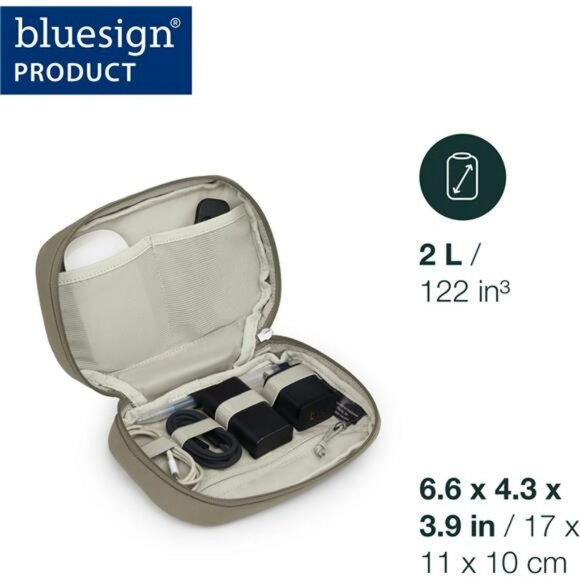 Travel electronics organizer bag cord storage case with passport power bank pock - Picture 2 of 6